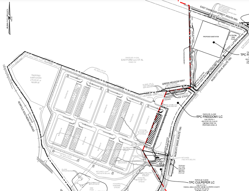 2 million sq ft data center campus site plan